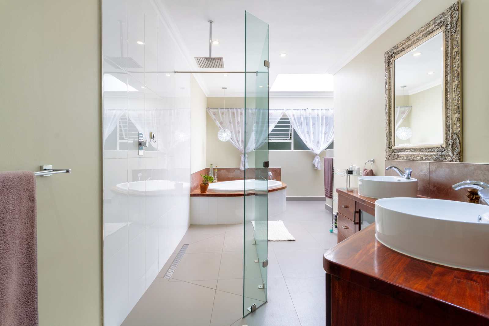A contemporary bathroom in a West Rand home