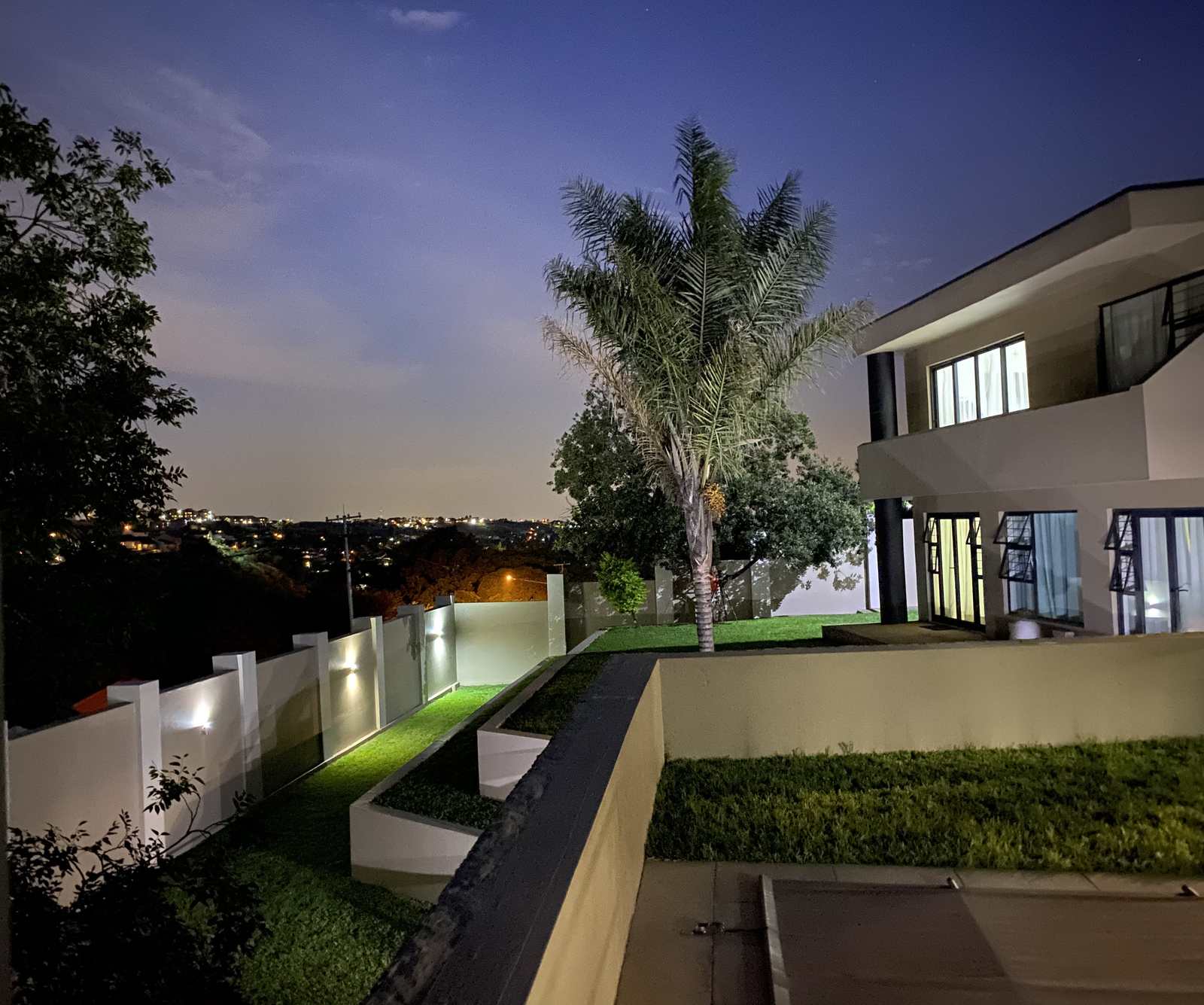 A modern home at dusk on the West Rand